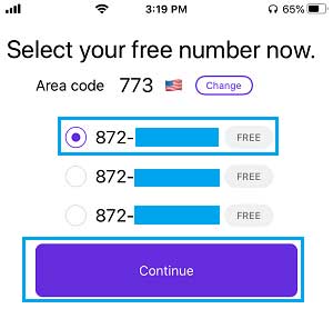 برنامج ارقام امريكية textnow